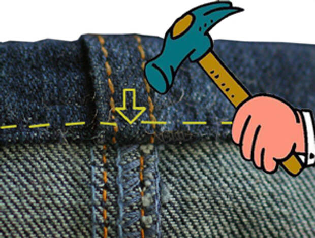 Как подщшить джинсы