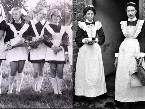 Почему советская школьная форма девочек была похожей на униформу горничных