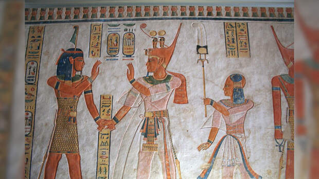 Фрагмент древнеегипетской фрески