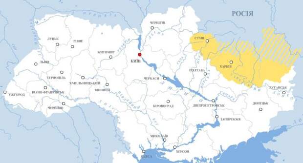 Слободской край на карте нынешней Украины