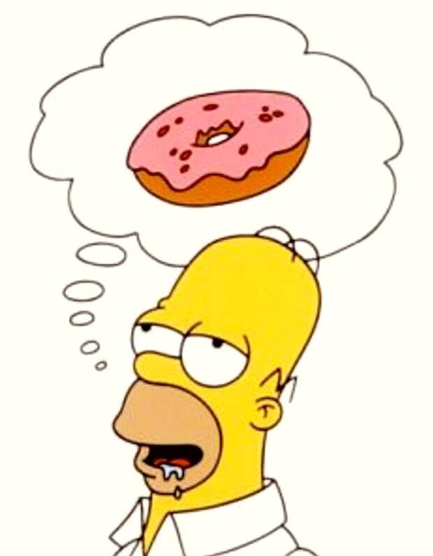 Картинки по запросу homer simpson drooling over donuts.