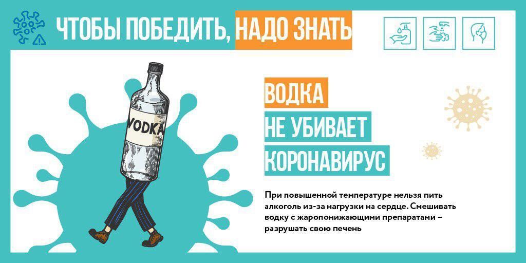 Алкоголь не поможет в борьбе с коронавирусом Фото: mos.ru