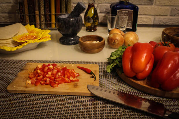 Фахитас с говядиной мексиканская кухня, фахитас, длиннопост, еда, рецепт