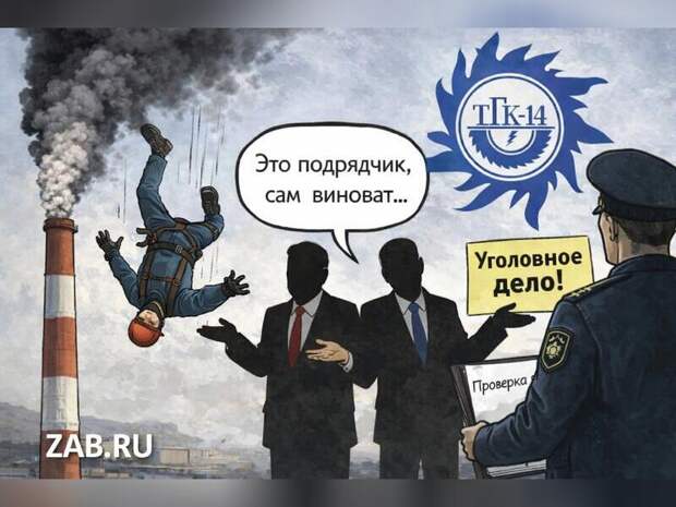 С труб ТГК-14 падает не только угольная сажа, падают и люди