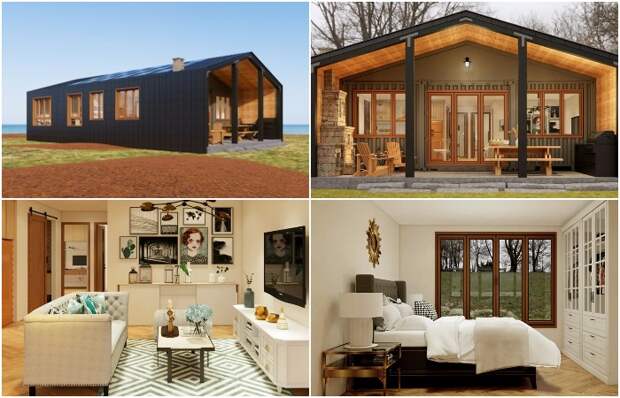 Из трех грузовых контейнеров построили современный и практичный жилой дом в стиле барнхаус.