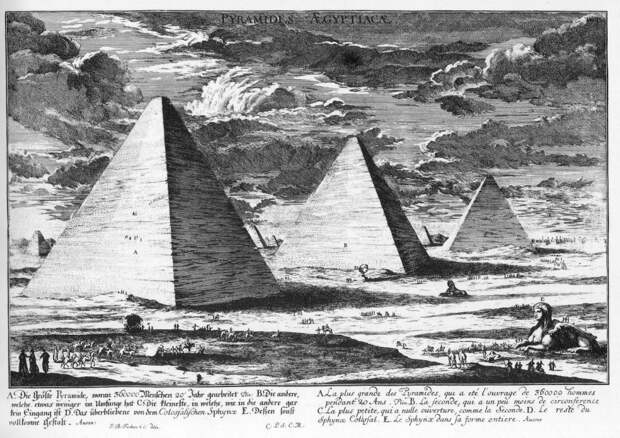Pyramides Aegyptiacae (1721, by Fischer von Eriach).jpg