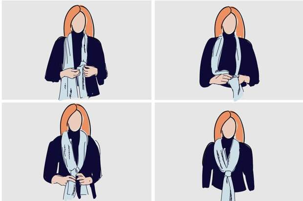 12 вариантов элегантно завязать платок на шее