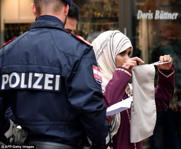 В случае отказа снять запрещенный к ношению предмет одежды налагается штраф в размере 150 евро австрия, закон, запрет, мигранты, мусульмане, новости, паранджа, фото