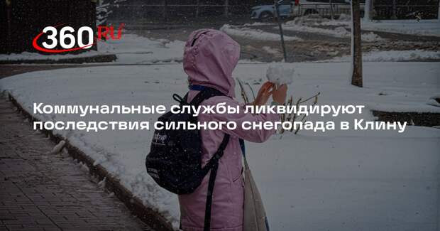 Коммунальные службы ликвидируют последствия сильного снегопада в Клину