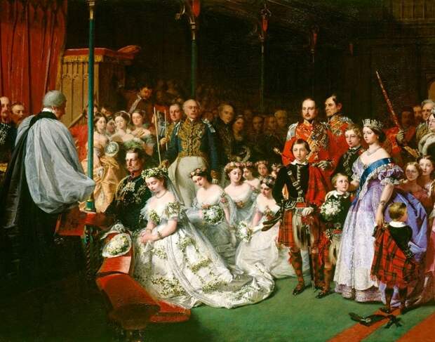 Свадьба принцессы Виктории 25 января 1858 года. John Phillip. | Фото: fiveminutehistory.com.