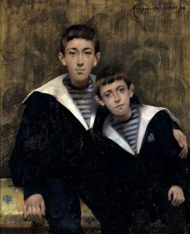 Александр Огюст и Серж Наполеон, дети Колетт Дюма.