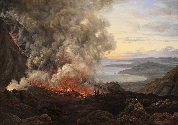 Johan Christian Dahl (1788-1857) - Eruption of the Volcano Vesuvius 1820. (1821), Автор: Датская национальная галерея, Копенгаген (SMK) (Копенгаген (СМК) Датская национальная галерея)Датская национальная галерея, Копенгаген (SMK) (Живопись на Gallerix.ru)