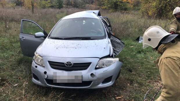 В Саках легковушка улетела в кювет