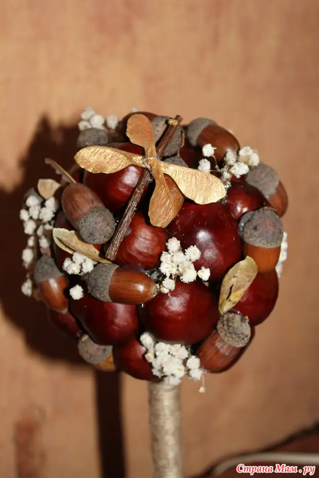 Осенние поделки из каштанов - творите с детьми
