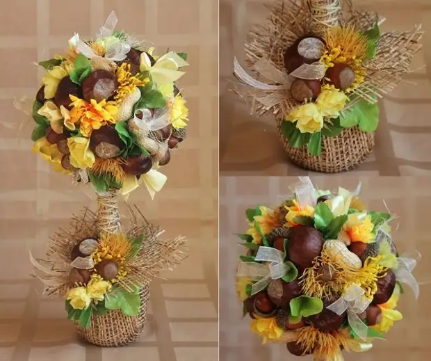 Осенние поделки из каштанов - творите с детьми