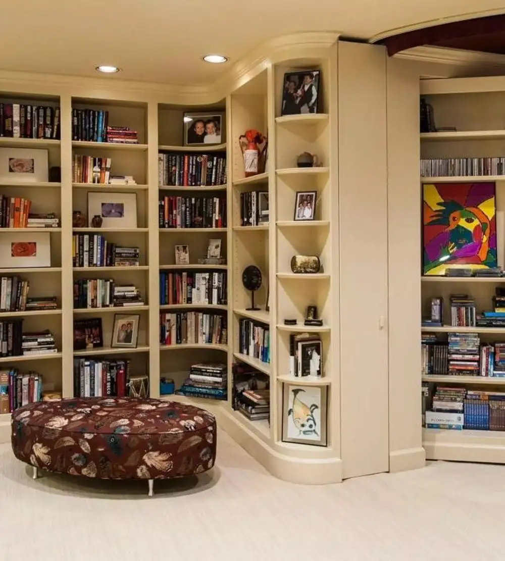 Revolving Bookcases leading to other Departments New York Google Office