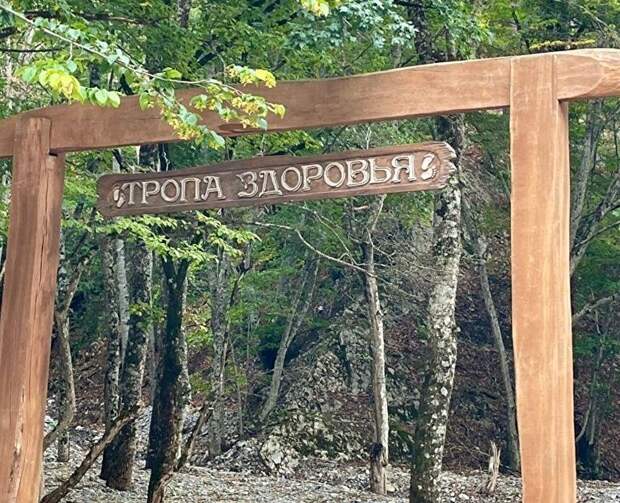 1,3 км здоровья: в Нацпарке «Крымский» можно погулять по тропе из шишек, сена и морской гальки