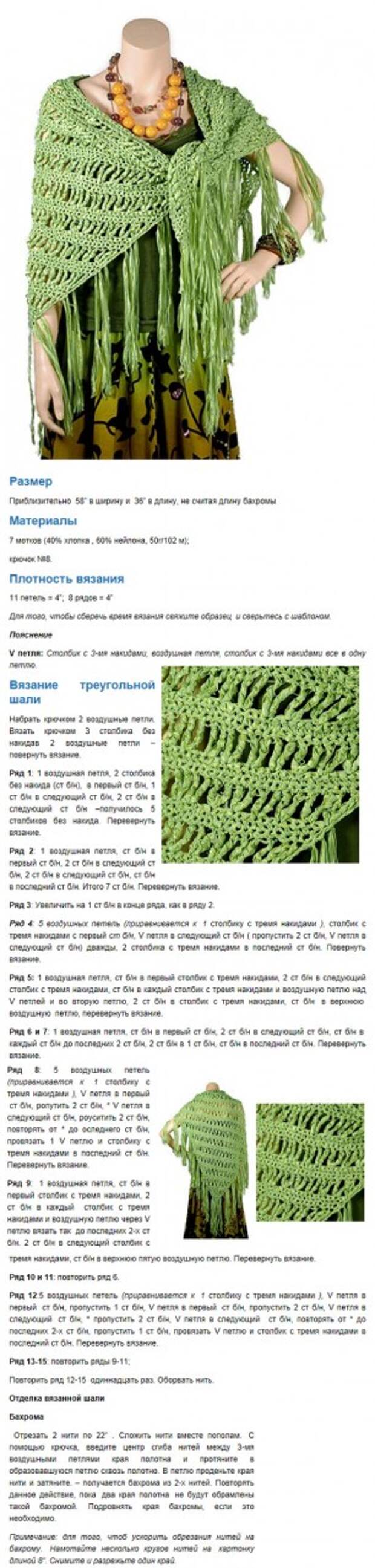 Схемы шали вязаний крючком