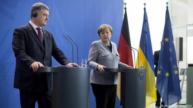 Ангела Меркель и Петр Порошенко в Берлине 10 апреля 2018 года