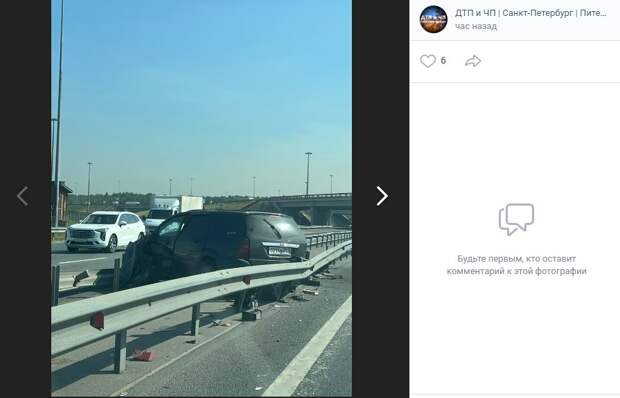 Авария у «Меги Дыбенко» поставило Мурманское шоссе в 4-километровую пробку