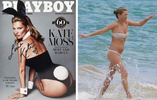 как знаменитости выглядят на обложках журналов и в реальной жизни