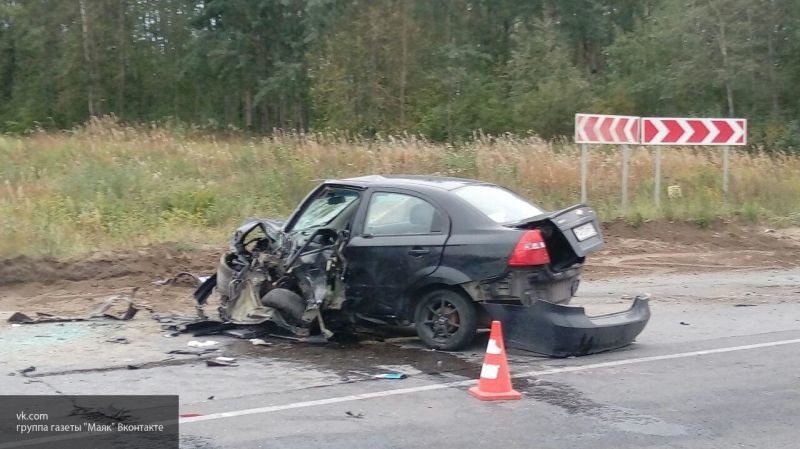 Авария дня. Смертельное ДТП в Сосновом Бору авария, авария дня, авто, авто авария, видео, дтп, лобовое столкновение, массовое дтп
