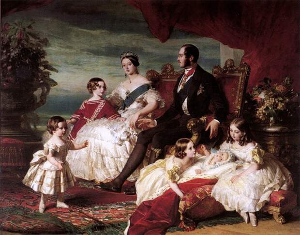 Франц Винтельхальтер. Королева Виктория, принц Альберт и их дети