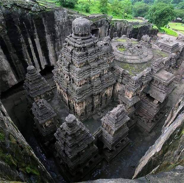 По мнению исследователей, Кайласанатха создали за 18 лет Кайласанатха, достопримечательность, индия, скала, фотомир, храм, эллора