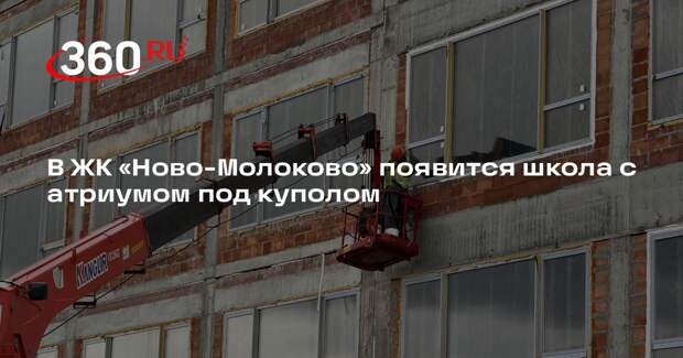 В ЖК «Ново-Молоково» появится школа с атриумом под куполом