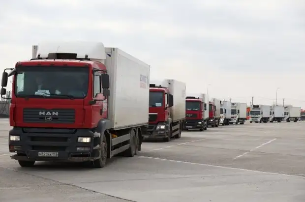 Гуманитарная колонна попала под обстрел под Белгородом