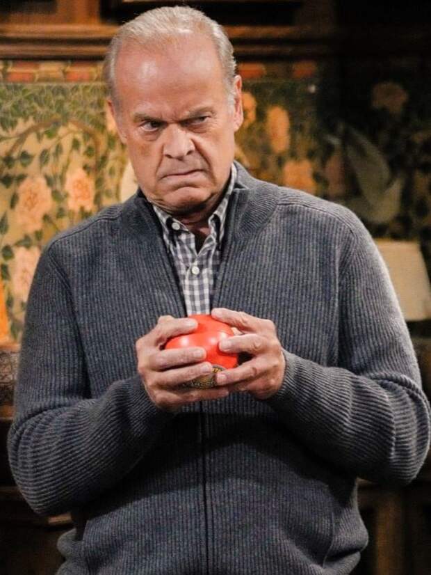 Fraiser scowls while holding a magic snookerball