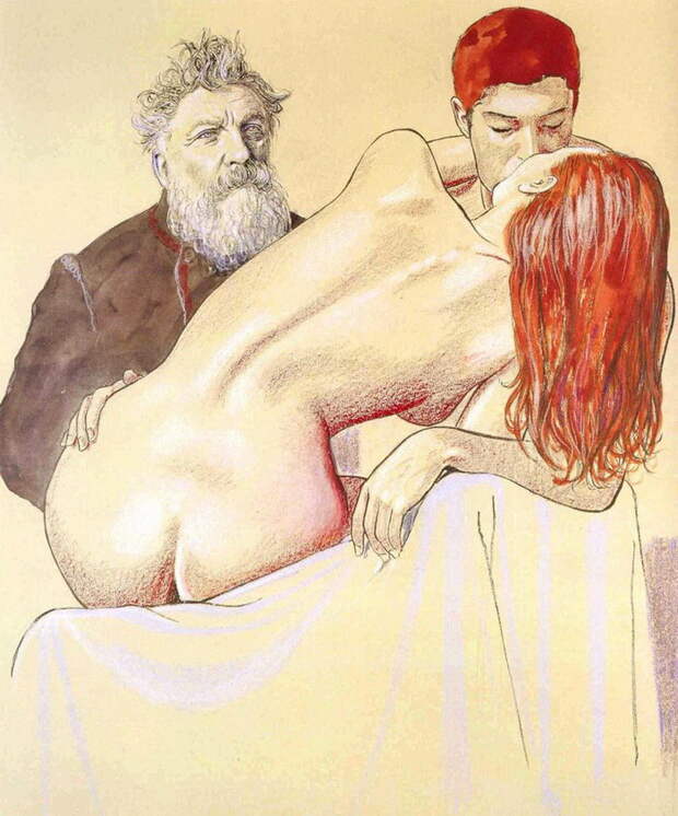 Художники и их музы: картины Milo Manara