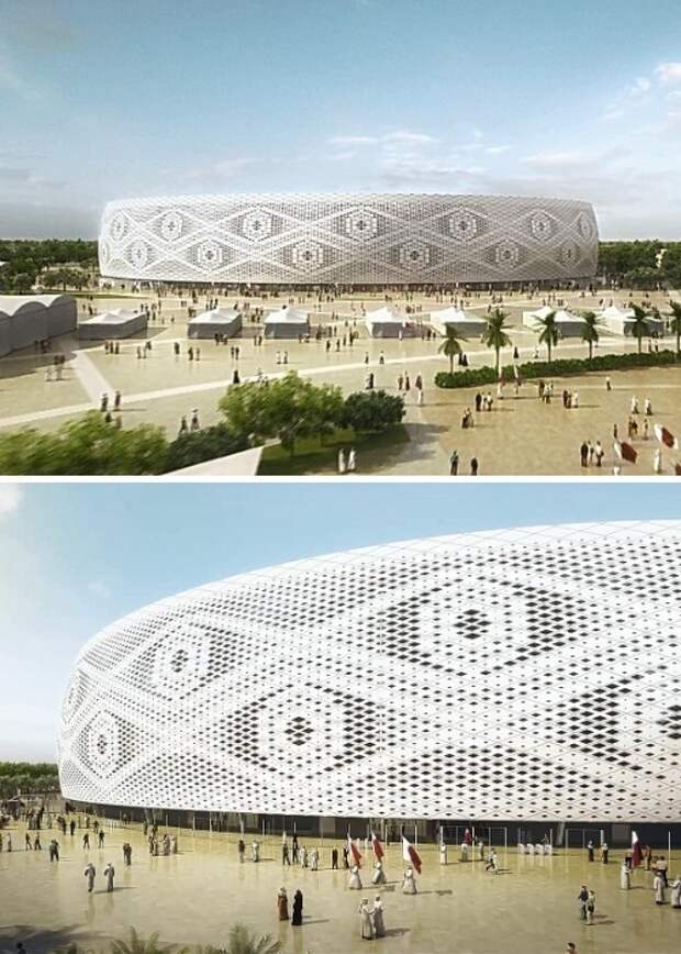 Al Thumama Stadium новый стадион, возводимый в столице Катара (Доха). | Фото: stadiums.at.ua.