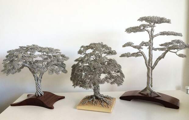 скульптуры деревьев из проволоки клайв мэдиссон (10)