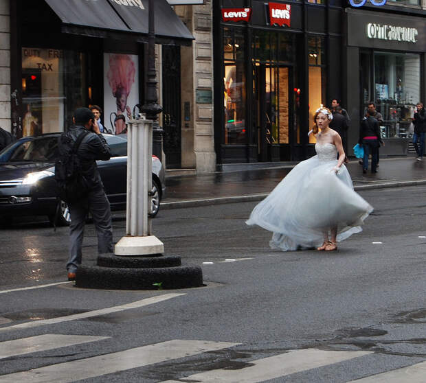 Parisian fashion photo shoot