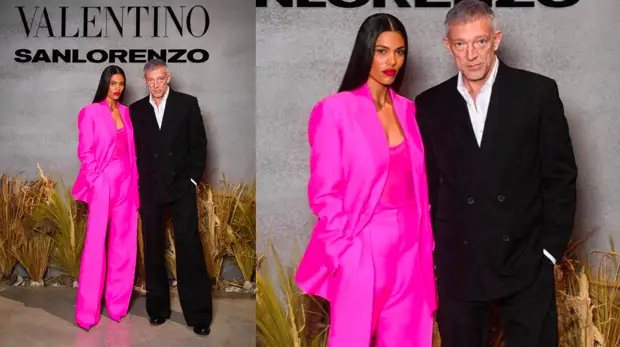 Венсан Кассель и Тина Кунаки на приватном ужине Valentino в Венеции