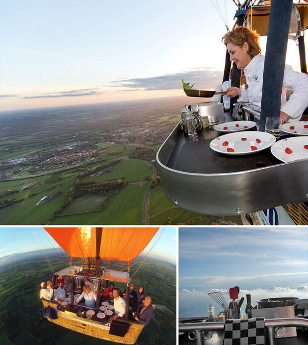 Ресторан на воздушном шаре, Culiair, Нидерланды  мир, подборка, ресторан