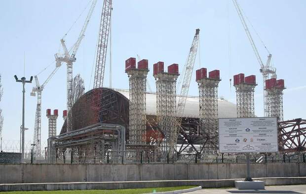 Строительная площадка нового саркофага для четвертого энергоблока Чернобыльской АЭС Петр Сивков/ТАСС