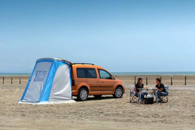 Volkswagen Caddy: палатка авто, комплектация