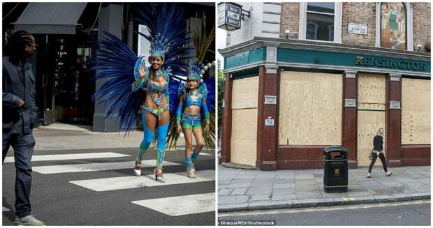В Лондоне готовятся к знаменитому карнавалу: местные заколачивают двери и окна англия, безопасность, карнавал, лондон, охрана, преступления, фото, хаос