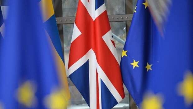 Флаг Великобритании на саммите ЕС в Брюсселе. Архивное фото