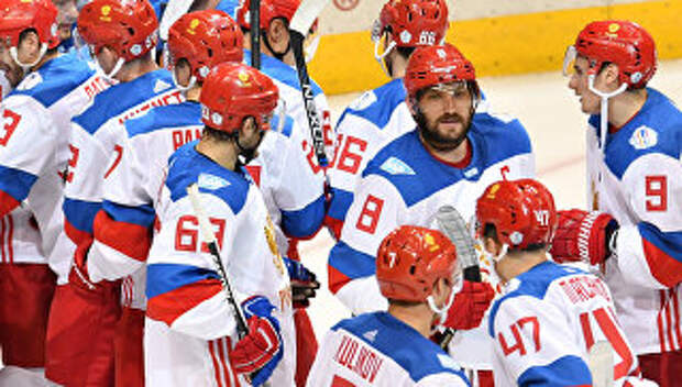 Игроки сборной России на Кубке мира по хоккею