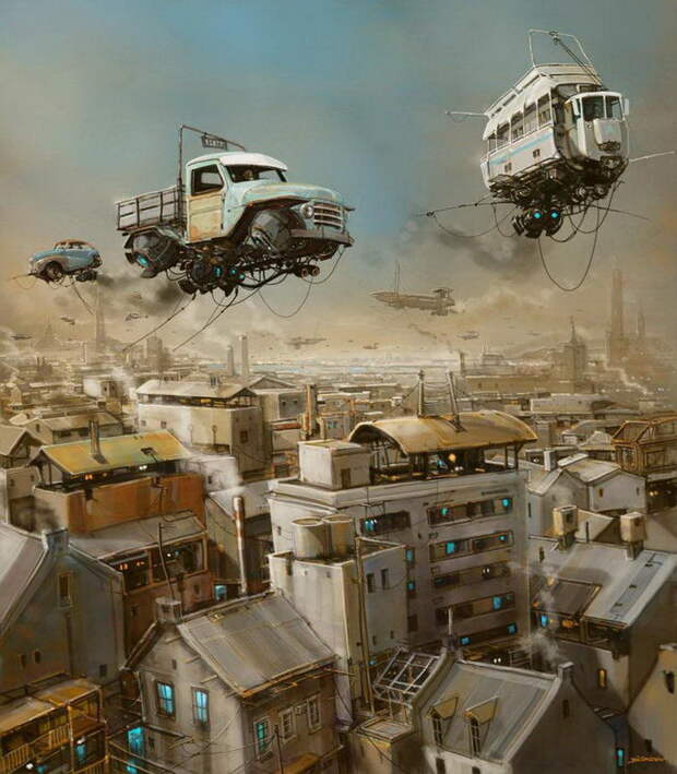 Летающие машины в иллюстрациях Alejandro Burdisio Летающие машины в иллюстрациях Alejandro Burdisio