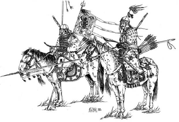 Калмыцкая конница в XVII веке, современная реконструкция
