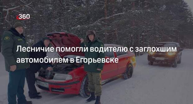 Лесничие помогли водителю с заглохшим автомобилем в Егорьевске
