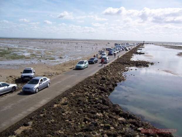 Исчезающая дорога Пассаж дю Гуа (Passage du Gois)  вода, дороги, путешествия, франция