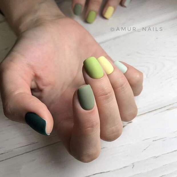 Матовые короткие ногти: 53 шикарные идеи