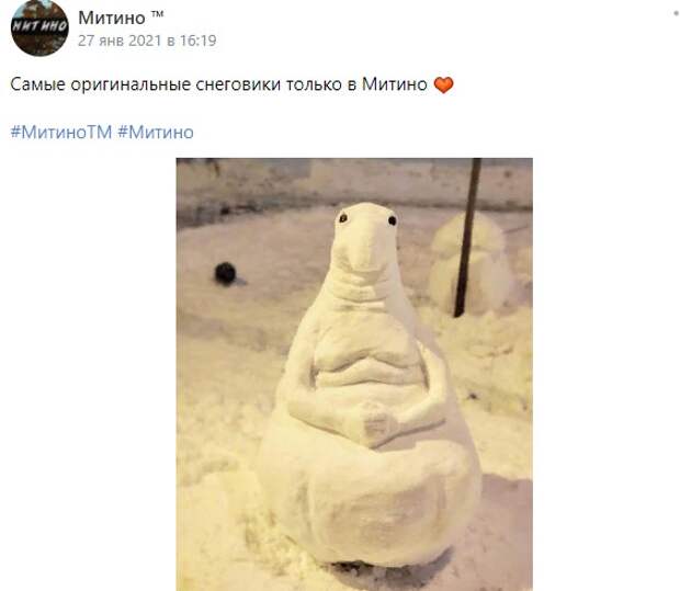 Фото дня: снеговик-ждун в ожидании морозов