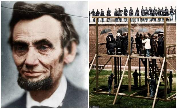 Убийцы Линкольна: исторические кадры в цвете исторические кадры, история, колоризация, колоризированные фото, линкольн, редкие фото, фото, цветные фото