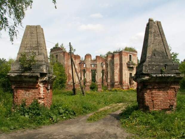 Петровское ленинградская область. Усадьба Петровское руины. Замок Петровское Алабино. Алабино развалины. Развалины усадьбы в Петровском.